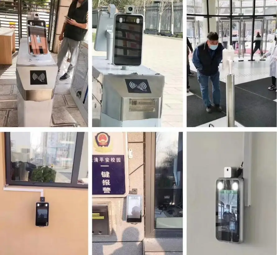 US $798.70 7 inch Temperature Indicator Dynamic Face Recognition Time Attendance Access Control System Employee face dynamic attendance