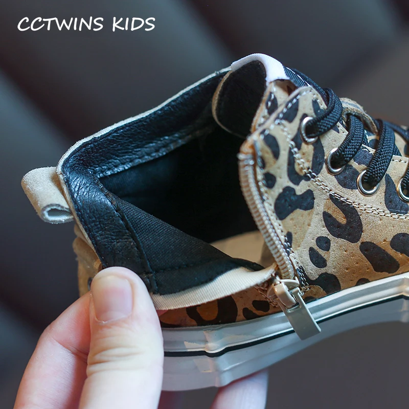 Детская обувь с высоким берцем осень 2019 модная из натуральной кожи для девочек