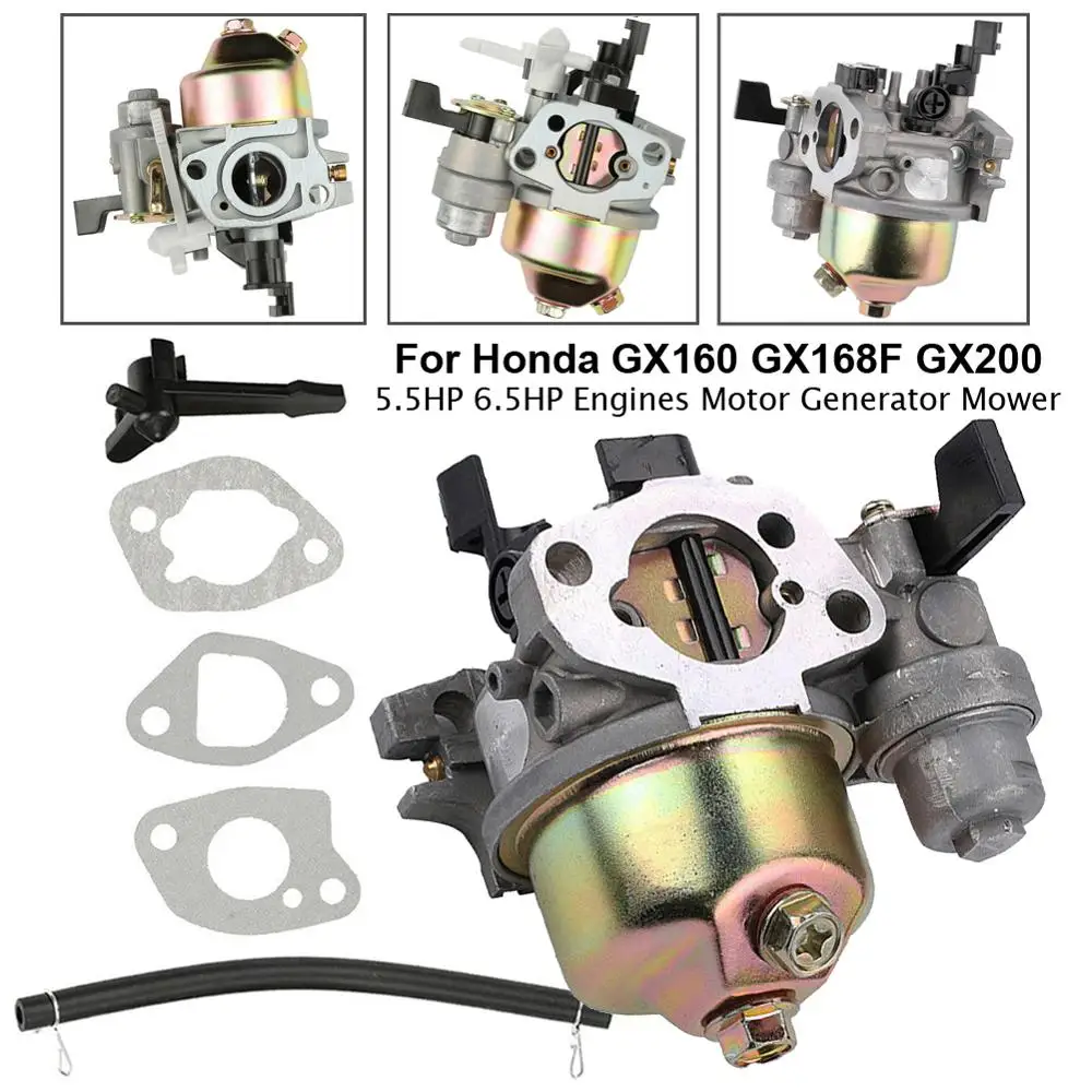 Карбюратор Carb Fit + прокладка топливной трубы двигателя для Honda GX160 GX168F GX200 5.5HP