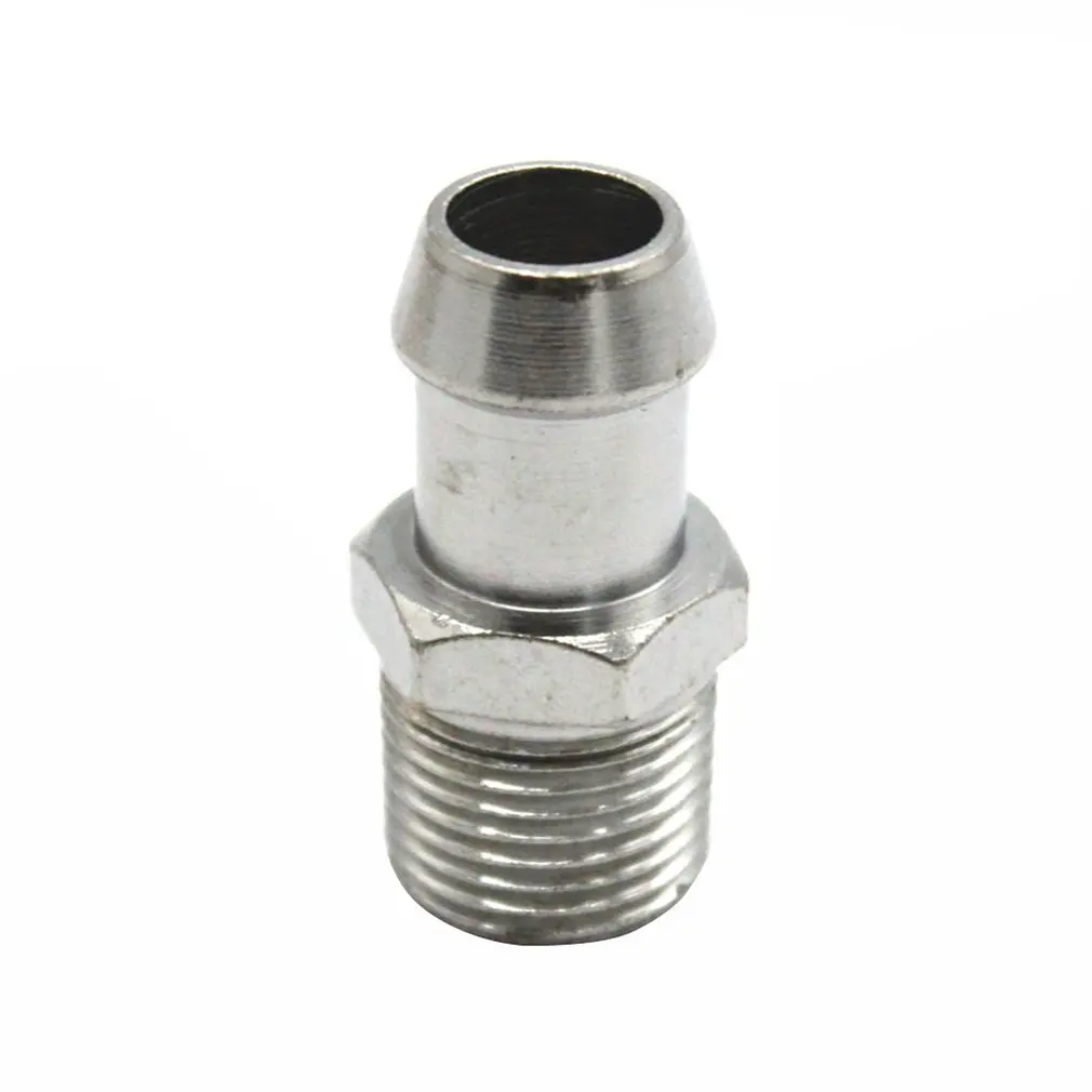

Takpart For Chevy 1/2" NPT 5/8 Barb Chrome Steel Fitting Intake Manifold Heater Hose SBC BBC Threaded Joint Replacement Part