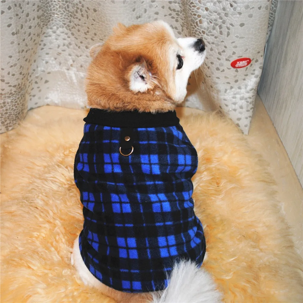 Pet dog fleece lapel vest pet dog cat fluffy warm vest puppy dog clothing pet dog clothes winter warm vestiti chihuahua 20D25 (16)