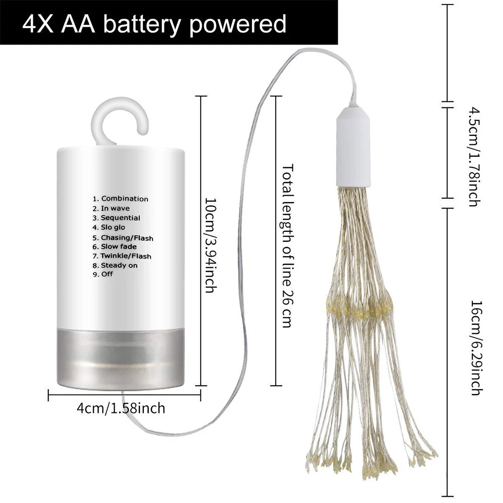 198 LED String Lights Remote Control Waterproof Dandelion Firework LED Copper Wire String Lights Christmas Firework Fairy Lights 198 LED String Lights Remote Control Waterproof Dandelion Firework LED Copper Wire String Lights Christmas Firework Fairy Lights