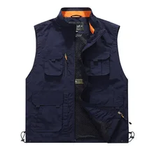 Мужской весенний и осенний уличный Повседневный жилет с несколькими карманами, жилет для рыбалки, фотосъемки, альпинизма, путешествий, жилет с несколькими карманами