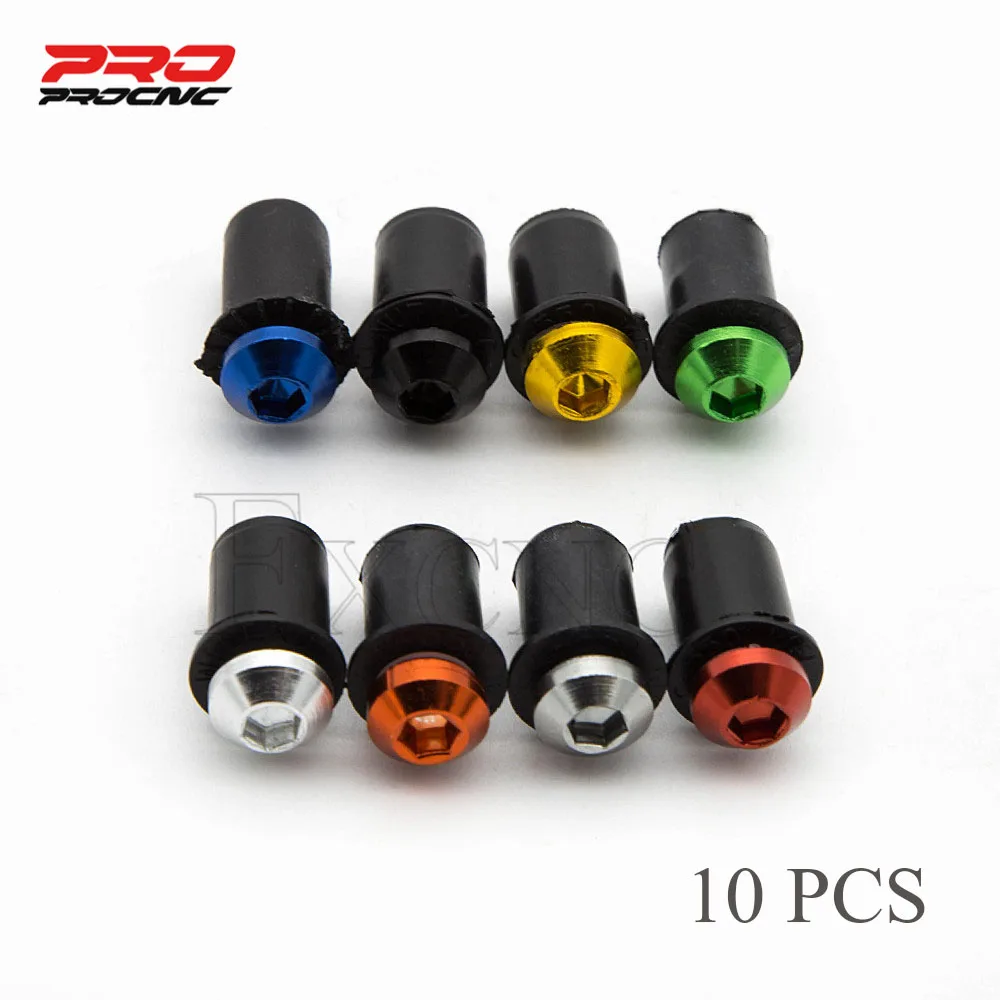 

5mm Universal Motorcycle Windscreen Windshield Fastener Fairing Screw Bolts Nuts Kit for Suzuki GSXR 600 750 1000 K1 K2 K3 K4-K9