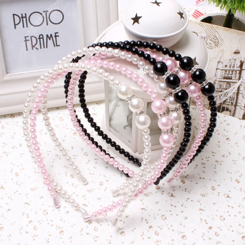 

2PCS Luxury Big Pearl Headband Women Bow Sunflower Hoops Girls Hair Accessories Fashion Jewelry accesorios para el cabello mujer