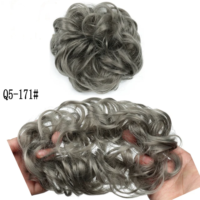 MERISIHAIRHair Extensions Wavy Curly Messy Hair Bun Extensions Donut Hair Chignons Hair Piece Wig Hairpiece headwear rings ring 171