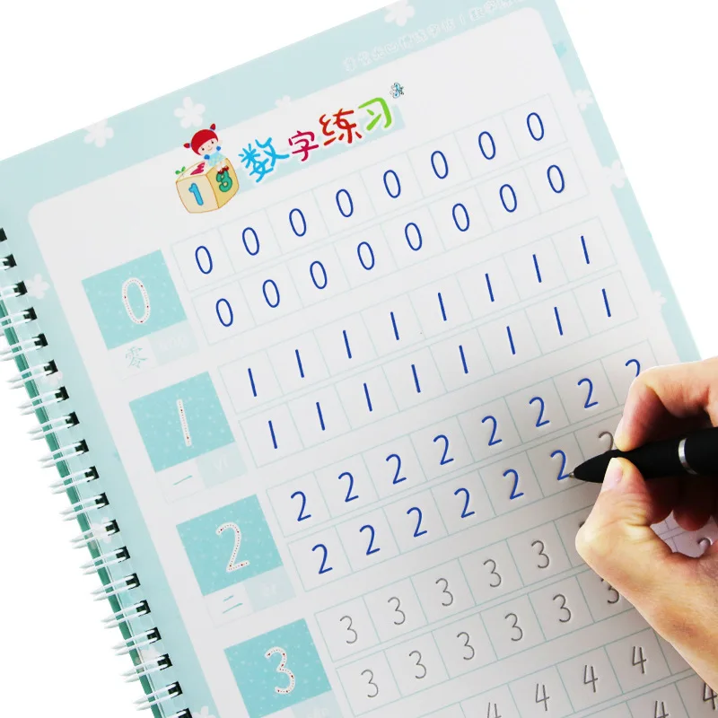 

Infant Arabic Numerals Copybook Groove Design Children Regular Dcript Exercises Stationery For Primary School Students Beginners