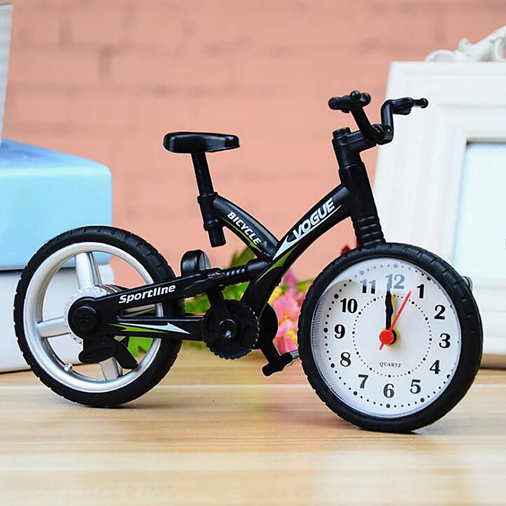 

Bicycle Shape Movement Alarm Clock Children Plastic Desktop Decoration Office Kids Bedroom Gifts needle Digital Alarm Clock