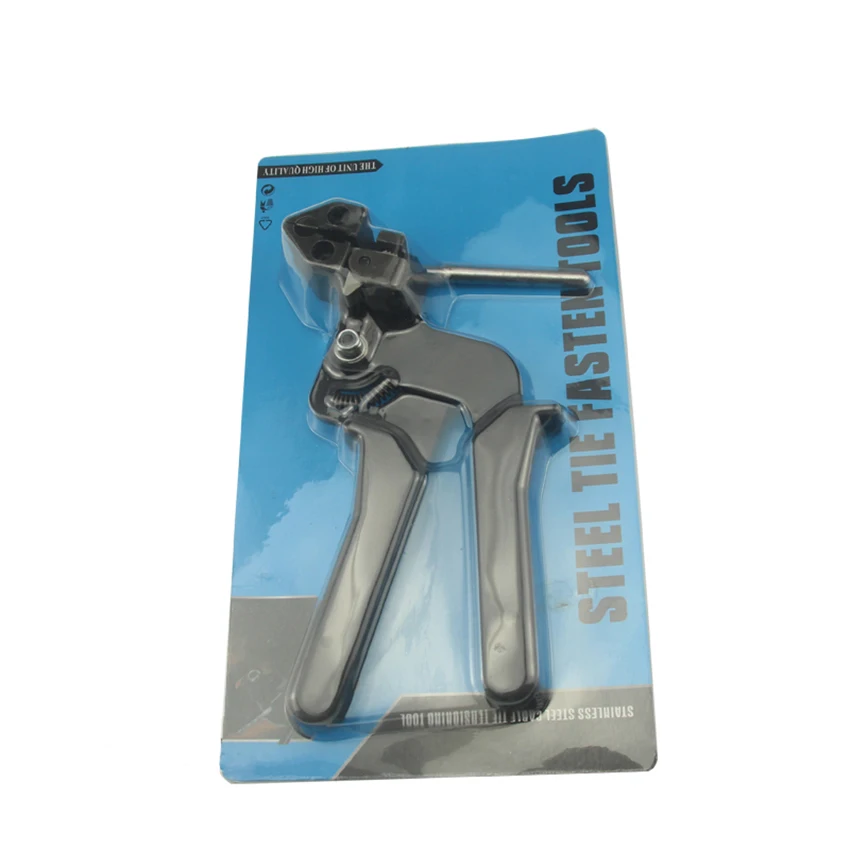 Self-locking Stainless Steel Cable Tie Pliers Cutter Fastening Hand Tool Tightening Retractor for Cable Tie of Width Within 12mm