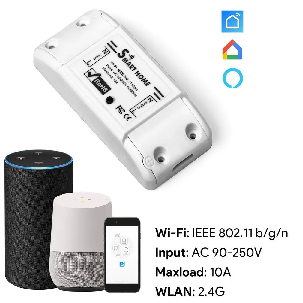 WiFi умный Светильник Универсальный таймер выключателя приложение беспроводной пульт дистанционного управления работает с Alexa Google Home умный дом