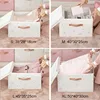 Clothes Quilt Storage Box With Lids Large Capacity Fabric Folding Cloth Organizer Closet Organizer Book Toys Blanket Storage Box 6