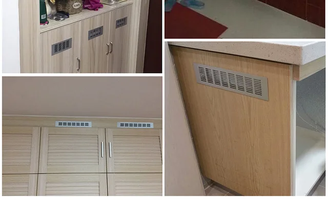 Griglia Ventilazione Alluminio 600x80mm - Per Armadi, Soffitti, Pareti, Nero Opaco - Foto 4