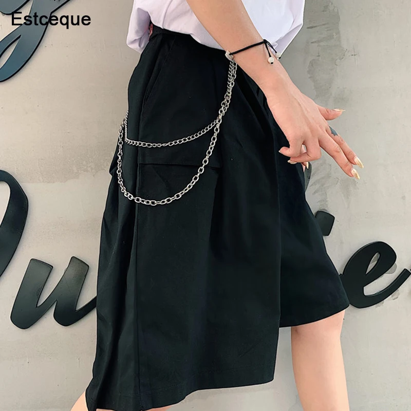 Модные женские шорты Карго с ремнем с эластичной резинкой на талии Короткие Broek новые 2019 летние резинка на талии случайный правильный стиль