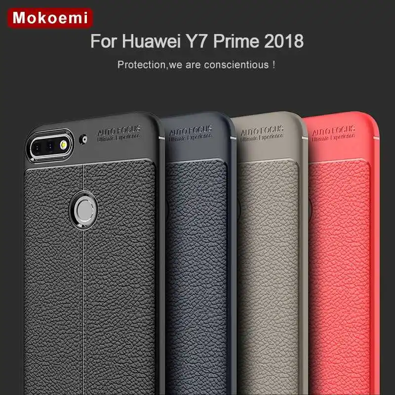 

Mokoemi Lichee Pattern Shock Proof Soft 5.99"For Huawei Y7 Prime 2018 Case For Huawei Y7 Prime 2018 Cell Phone Case Cover