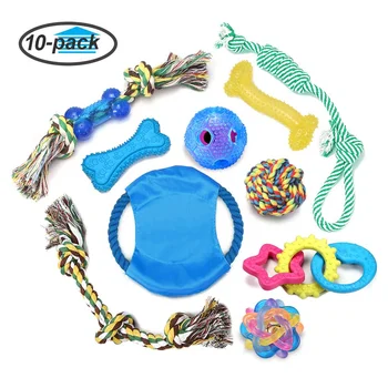 

10Pcs Large Dog Toy Sets Chew Rope Toys for Dog Chewing Toys for Dog Outdoor Teeth Clean Toy for Big Dogs Juguete para Perros