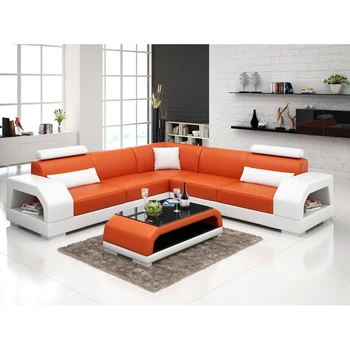 

Customized Color Modern design genuine leather sofa sets
