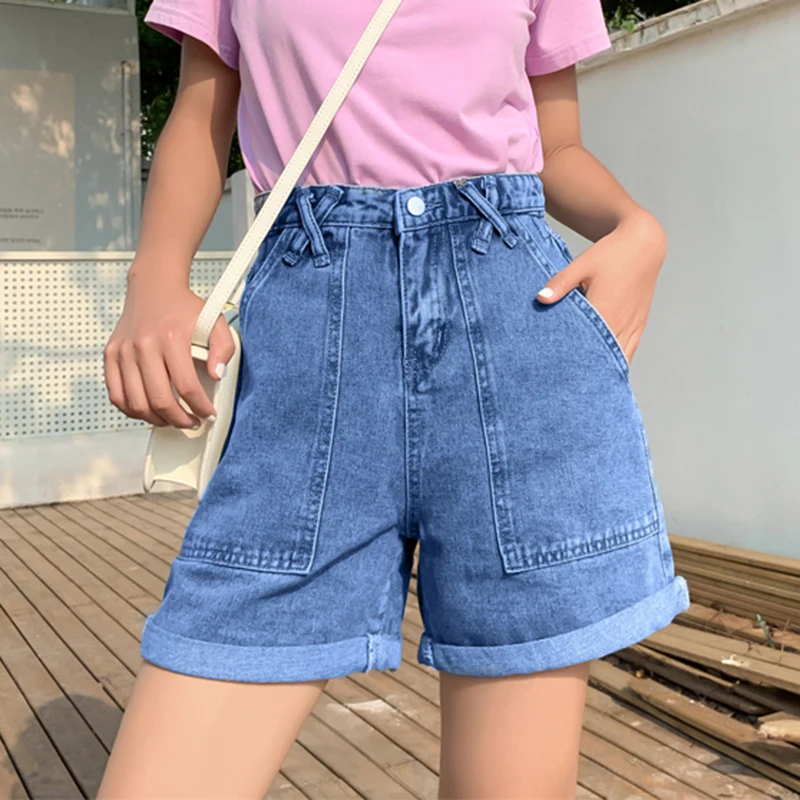 [Большая распродажа] джинсовые шорты с высокой талией женские шикарные