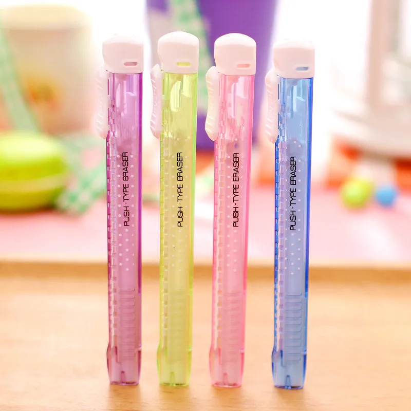 

1pcs Creative Mechanical Pen Shape Eraser Rubber Retractable Eraser Stationery School Supplies
