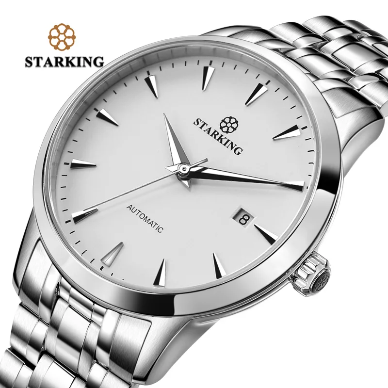 PROD 4000316124611 STARKING Mens Watch Automatic Mechanical Watch All
Stainless Steel Simple Business Male Clock xfcs Luxury Brand Dress
WristWatch
