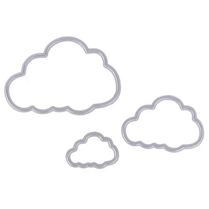 3 шт облака металла резки Скрапбукинг трафареты тиснение папка рождественские