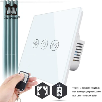 

Free Shipping Touch Remote Control EU Electric Wall Curtain Controller Smart Home Automation Switch Open Pause Close