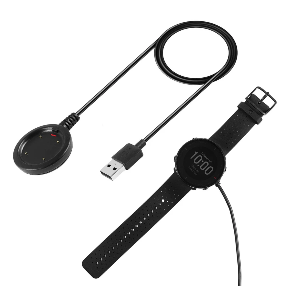 Черный Usb кабель для зарядки Замена для Polar Vantage V Vantage M Магнитная док-станция Колыбель зарядное устройство для наручные Смарт-часы аксессуары - Цвет: Черный