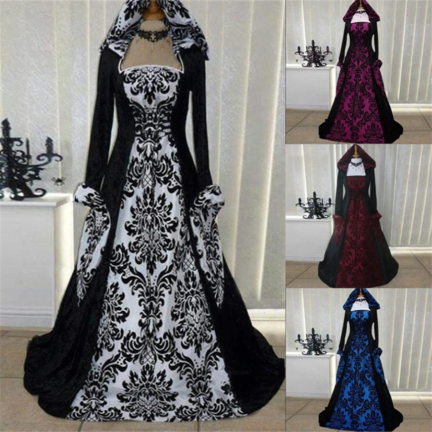 Женский винтажный костюм для косплея готический средневековой принцессы эпохи