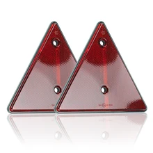 2x refletores triangulares reflexivos vermelhos do aviso da segurança do refletor do triângulo para o caminhão do barco do trator do caminhão da caravana do reboque rv