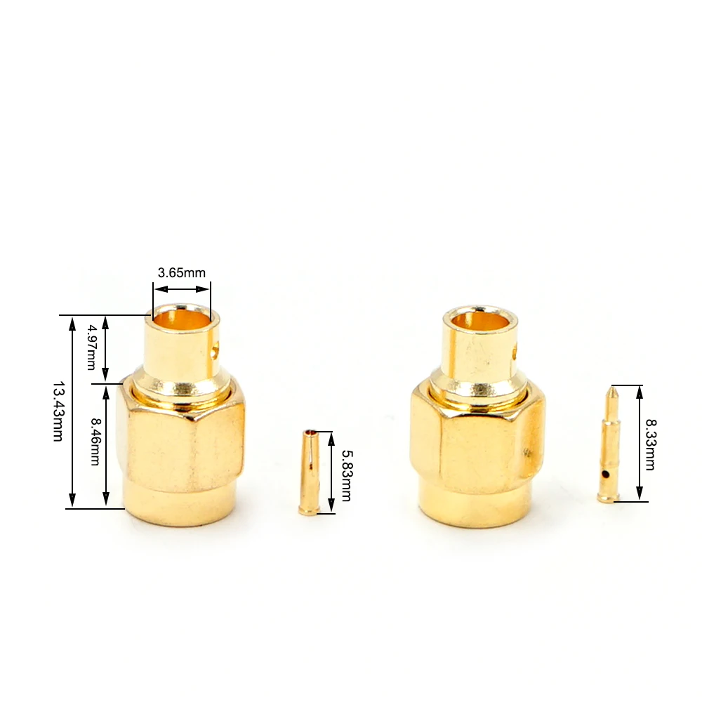 10 stücke SMA RF Stecker RP-SMA Männlichen Jack Stecker Zentrum Lot Halbstarre Für RG402 – Detail 1