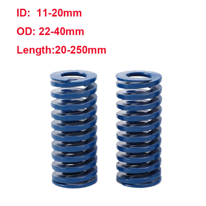 30mm OD 80mm Long Spiral Stamping Light Load Compression Mould Die Spring Blue 1Pcs 30mm OD 80mm Long Spiral Stamping Light Load Compression Mould Die Spring Blue 1Pcs