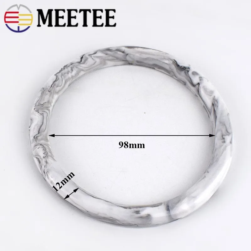 Meetee 2/4 шт. ID98mm смолы ручки застежки сумки каркас рекламный выдвижной ручной-хомут с круглым воротником для мальчиков и девочек крючок Вешалка зажима застежка Leathercrft аксессуары BF457