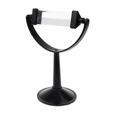 Прямая поставка Оптическое стекло Тройная треугольная призма с подставкой для физики светильник для обучения спектру