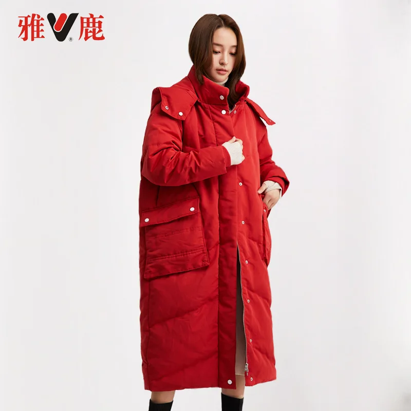 Yaloo/Yaloo Winter New Style down Jacket Women's Mid-length Thick Warm down Feather Coat Women's New Style