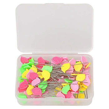 

100 Pieces Flat Head Straight Pins, Sewing Pins Quilting Pins for Sewing DIY Projects Dressmaker Jewelry Decoration, Assorted Co