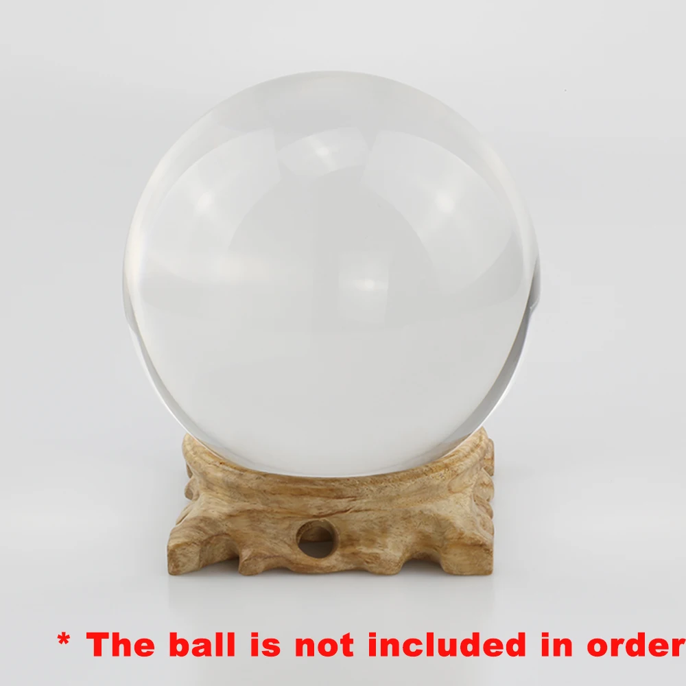 Деревянная подставка для дисплея хрустального шарика объектива большое