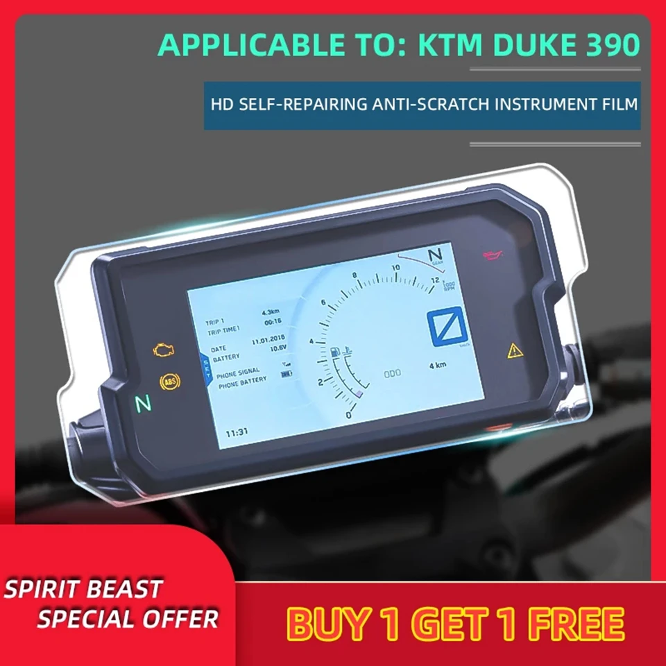 

Spirit Beast Motorcycle speedometer TPU Scratch Protection Film Dashboard Screen Instrument waterproof Stickers For KTM390 DUKE