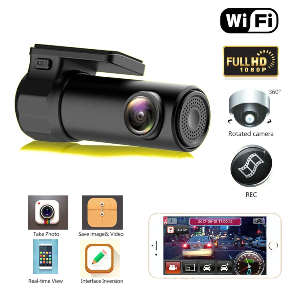 2pcs 1080P WiFi Car Camera DVR Hidden Video Recorder Dash Cam G-Sensor