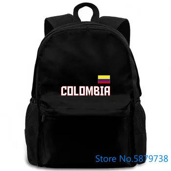 

Colombia Bogota Flag Brand Harajuku Hipster Female Printing er women men backpack laptop travel school adult student