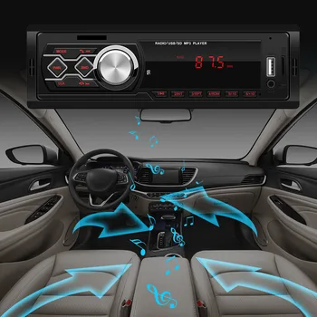 

FM Radio Vehical Box Digital Display Truck Auto Center Control Audio Car Mount Stereo MP3 Player Universal With Speaker Music