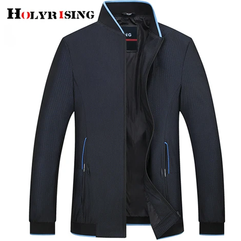 Navy Blue Holyrising мужская куртка M-8XL Размер мужские s куртки весна осень повседневные пальто деловая куртка тонкая модная мужская верхняя одежда пальто 18943-5 - Цвет: Navy Blue