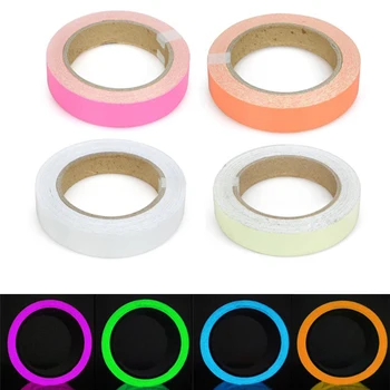 

4 Color 12m High Brightness Luminous Tape Self-adhesive Self-fluorescent Tapes For Night Vision Glow In Dark Safety Warning Xmas