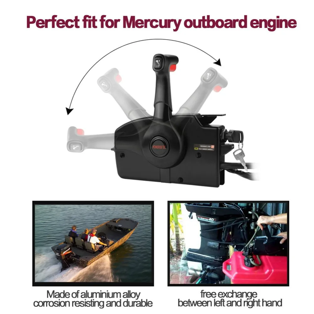 Boat Remote Control Box for Mercury Outboard Engine 8Pin 881170A15 Right Hand Side Mount