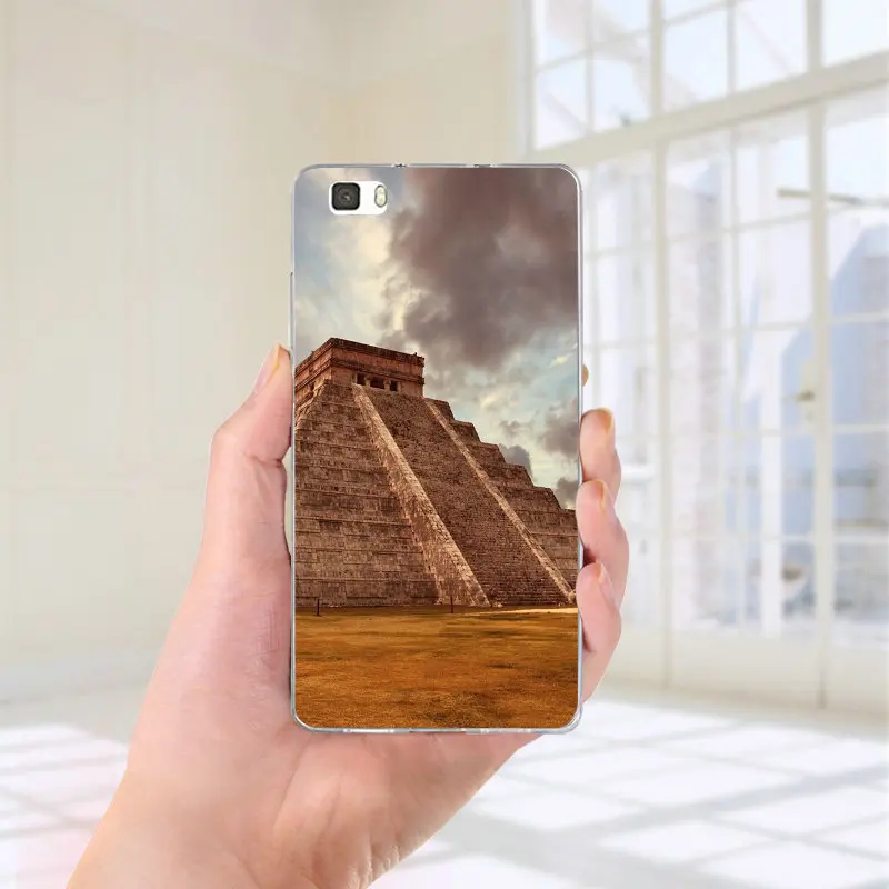 Picture 1 Мягкие силиконовые ТПУ чехлы для телефонов huawei P8 P9 P10 P20 P30 Honor 6X7X7 9 mate 10 Pro Lite P Smart Coque Shell Egypt Pyramids - Цвет: Picture 1