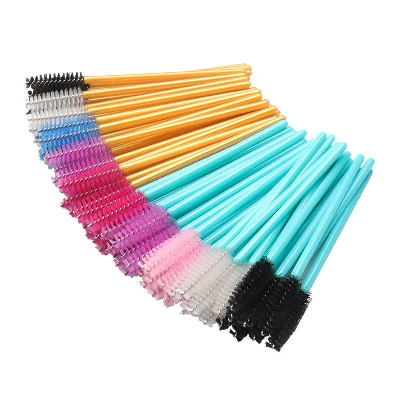 50 Stück/Set Augenbrauen-Mascara-Bürsten, Wimpernbürsten, Großhandel, gemischte Einweg-Wimpernbürsten, Wimpernverlängerungsbürsten, Make-up-Werkzeuge – Detail 5