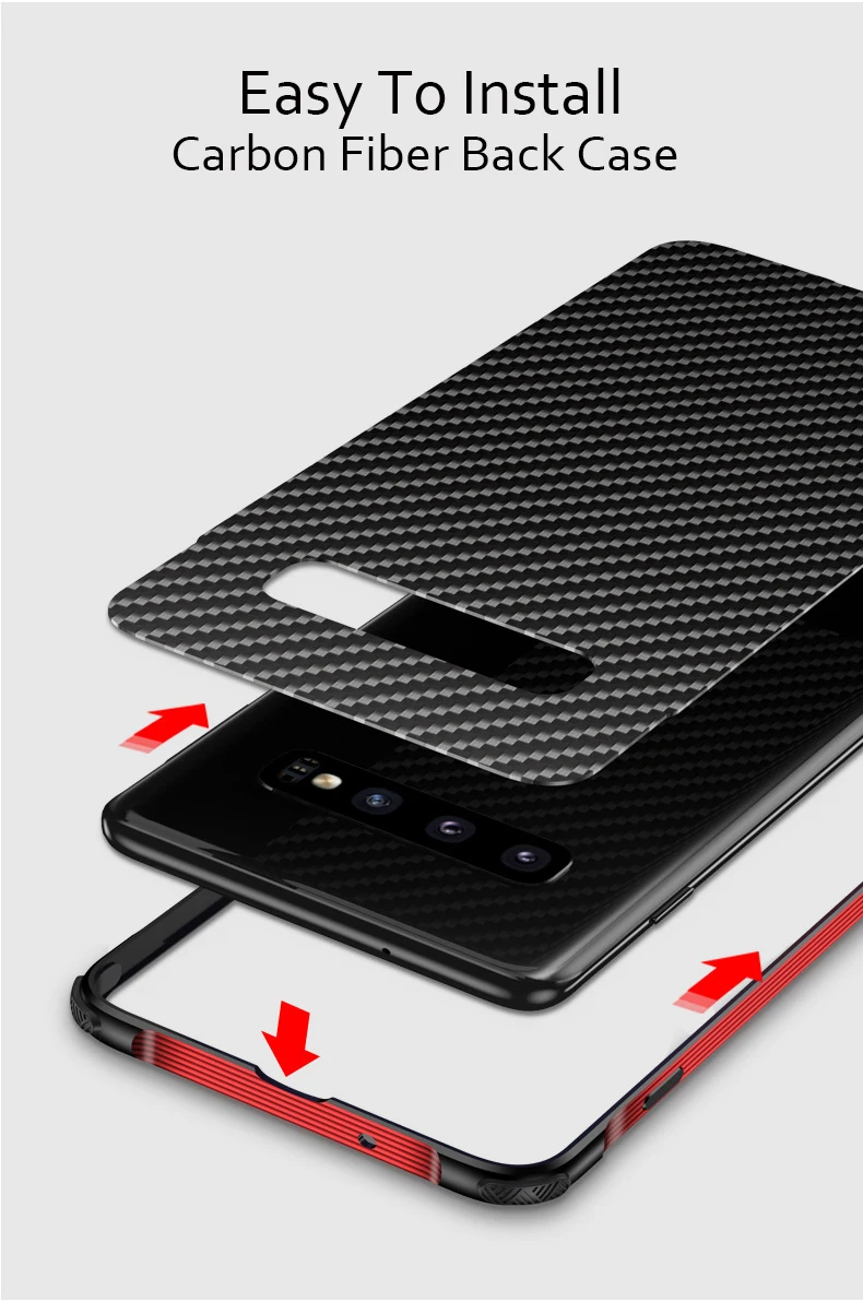 Металлический каркас из углеродного волокна, чехол для samsung Note 10 Note 9 Note 8, ударопрочный чехол, бампер, чехол для samsung S8 S9 S10 Plus