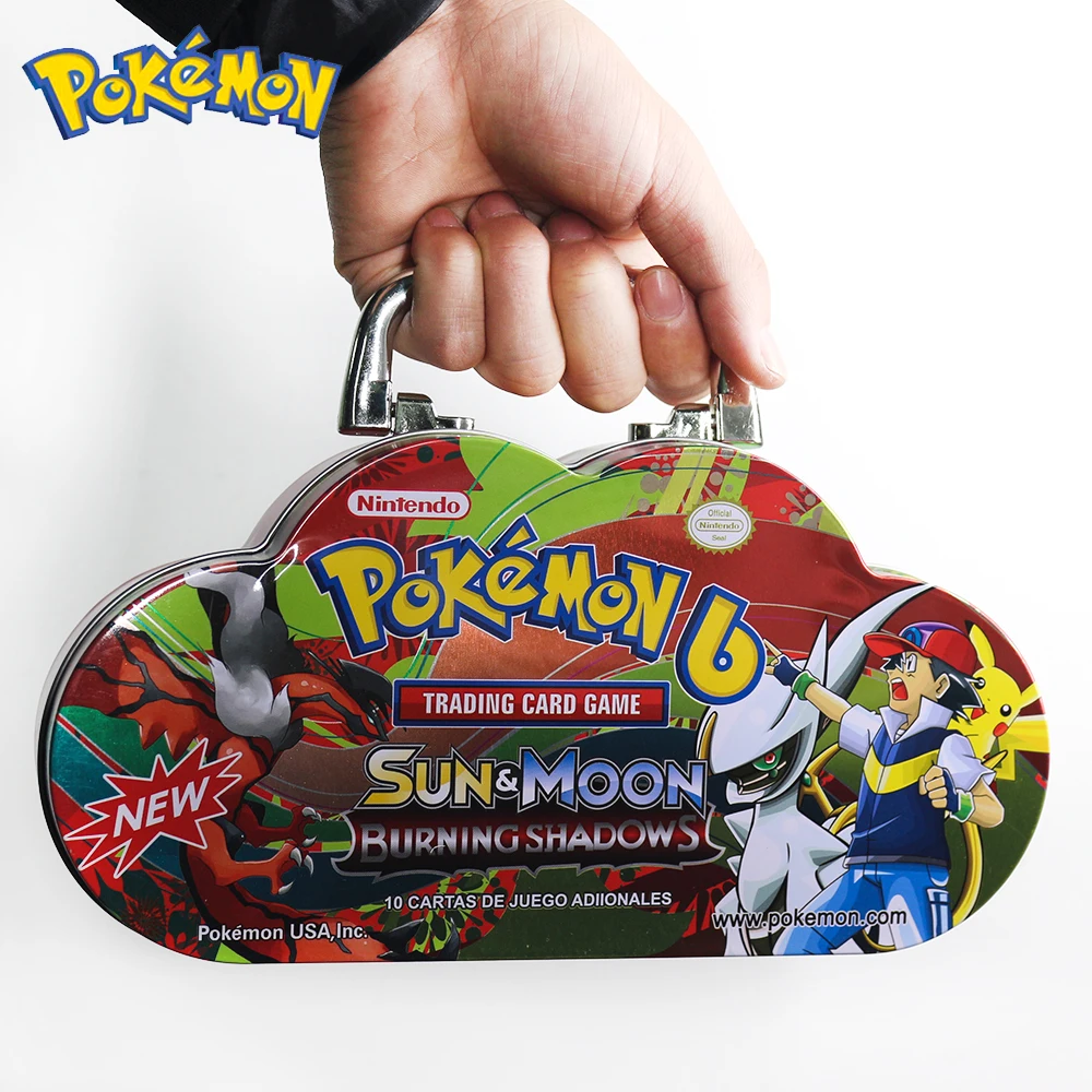 Pokemon GX EX MEGA чехол флэш-карта 3D версия Меч Щит солнце и луна Портативный железный ящик Коллекционная карта подарок детская игрушка