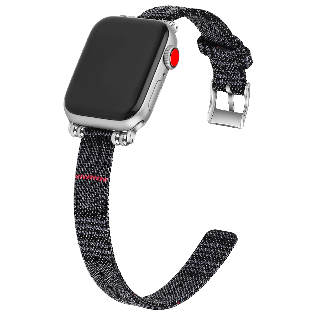 Ремешок для apple watch band 38 мм 42 мм iWatch 5 4 band 40 мм 44 мм спортивный нейлоновый Браслет apple watch браслет 38 мм 42 мм аксессуары - Цвет ремешка: black-gray