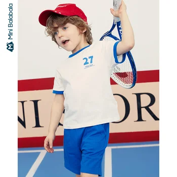 

Mini Bala Children short sleeve suit 2020 summer boys and girls children clothing cotton comfortable and cute