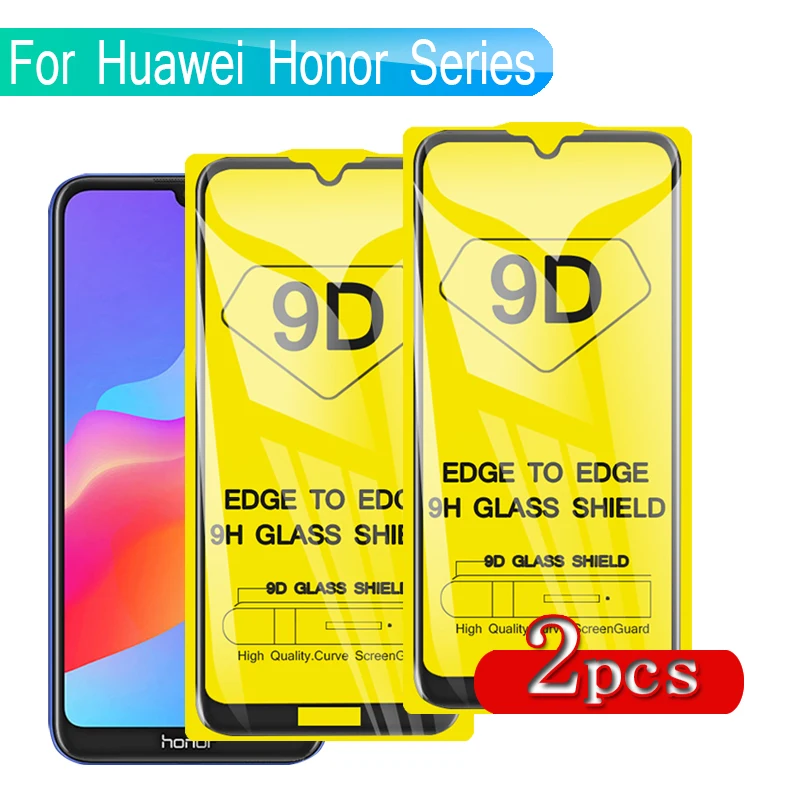 Защитное стекло закаленное 9D для Huawei Honor 8c 8x 8a Pro 8s 2 шт.|Защитные стёкла и плёнки| |