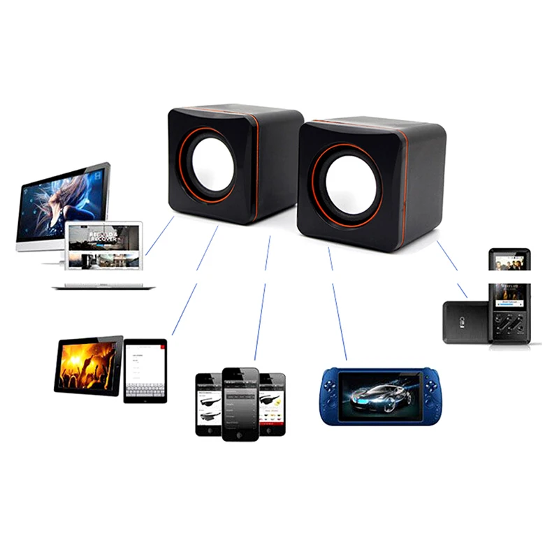 En Yeni USB Mini Bilgisayar Hoparl r Masa st Diz st K k Hoparl r 